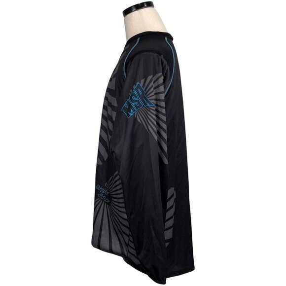 MSR Black Y2K Graphic Long Sleeve Jersey XL 100% Polyester Made In Taiwan - Picture 2 of 16